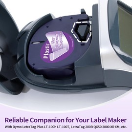 Replace for Dymo Letratag Refills Clear 16952 Label Tape 12mm x 4m 1/2'' x 13', Letratag Plastic Clear Refill Compatible with DYMO Letratag LT-100H LT-100T Plus LT-110T QX50 XR 2000, 5-Pack