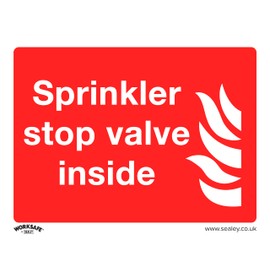Safe Conditions Safety Sign - Sprinkler Stop Valve - Rigid Plastic