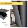 NICETOWN Grey Kitchen Blackout Short Curtain Panels for Bedroom, 45