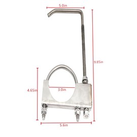 4 Pcs 3" Exhaust Clamp with Hanger,Heavy Duty Exhaust Hanger with Clamp,Universal Muffler Hanger Automotive Tools for Most Car Truck Exhaust Systems (3.0 inch)