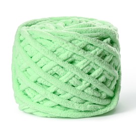 Plush Chenille Chunky Yarn 100g (49.2yd) - Fluffy Velvet Yarn Crochet for Blanket Knitting and Crocheting - Baby Yarn for Crocheting Soft - Amigurumi Yarn (Aqua Green)