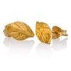 Gold Leaf Stud Earrings Gold Filled 10mm Length