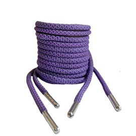 GxxBxx Sport Round Shoe Laces Reflective for Boots (Purple, 51 IN/130CM)