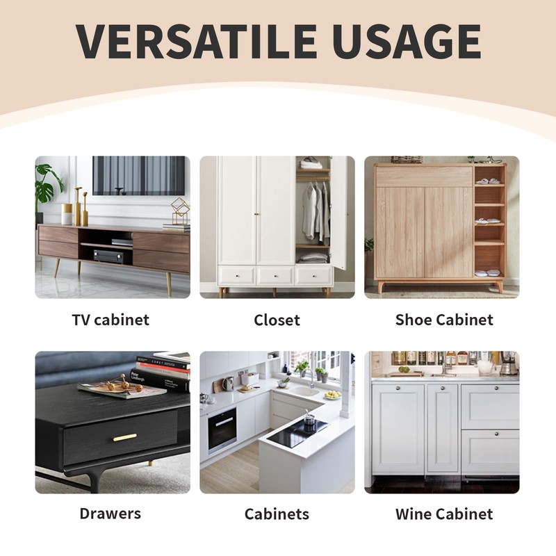 Benaewa 8 Pcs Wooden Door Knobs with Screws, 35mm*25mm Drawer