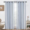 DriftAway Farmhouse Vertical Striped Linen Blend Textured Light Filtering Semi