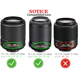 HB-37 Lens Hood Shade for Nikon AF-S DX NIKKOR 55-200mm f/4-5.6G IF-ED VR,NIKKOR 55-200mm f/4-5.6G ED VR II(Not for 5.6G ED VR),HUIPUXIANG 52mm Lens Hood