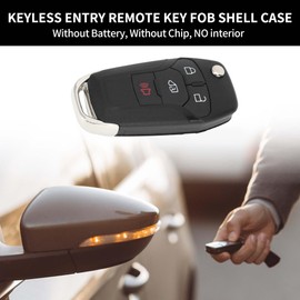 X AUTOHAUX Key Shell Case Keyless Entry Remote Key Fob Replacement Case for Ford Transit 2019-2020 for Ford Transit Connect 2020 4 Buttons N5F-A08TAA