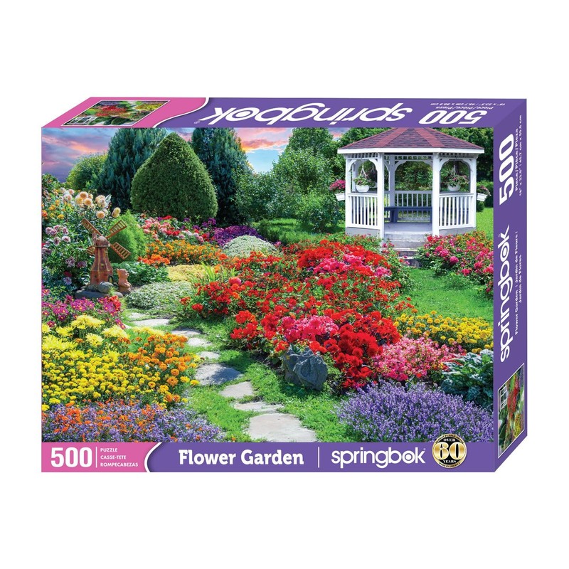 Springbok Flower Garden 500 Piece Puzzle for Adults - Featuring