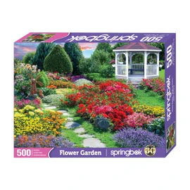 Springbok Flower Garden 500 Piece Puzzle for Adults - Featuring a Beautiful Garden in Bloom