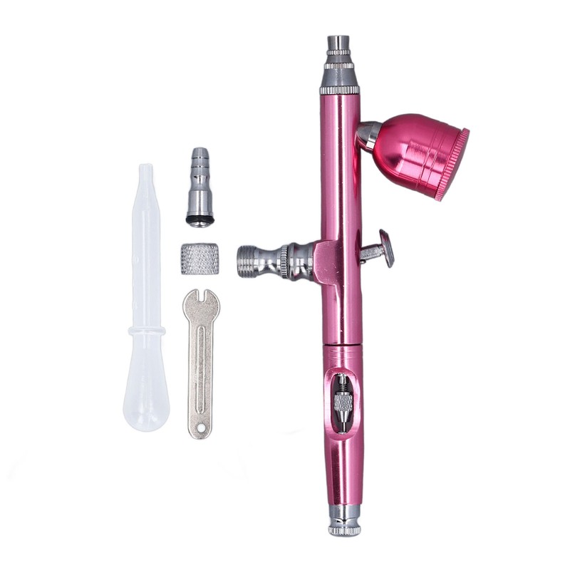 Airbrush Gun Pink 0.3mm Diameter Nozzles Portable Air Brush Painting