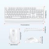 MEETION Wireless Keyboard and Mouse White, 2.4G USB Receiver Plug-and-Play,