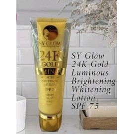 24K Gold Luminous Brightening Whitening Lotion with SPF 75, 250 ml, with Niacinamide and Vitamin E