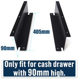 HONEY BEAR Cash Drawer 16inch, Heavy Gauge Steel, 4 Bills & 8 Coins Tray - Push Open, Manual Open (Bracket only fit for Cash Drawer Style 174)