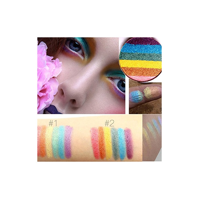 Miss Pouty Rainbow Prism Shimmer Highlighter Blusher Eyeshadow Shimmer Powder
