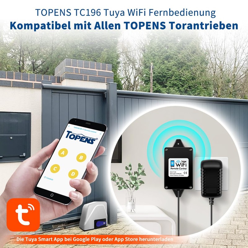 TOPENS TC196 Tuya WiFi Remote Control with Smartphone Access Control