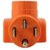 AC WORKS 4-Prong 220-Volt Plug to 120-Volt 15/ 20Amp Household