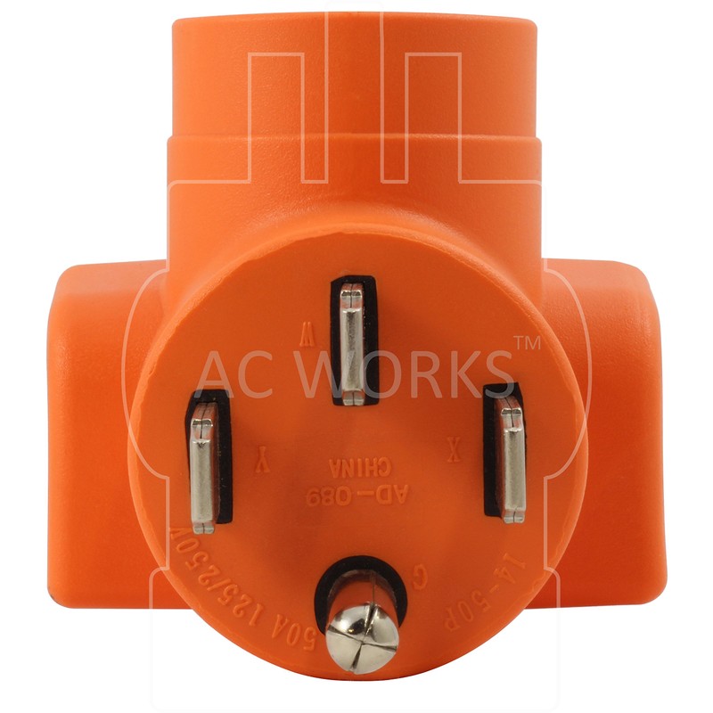 AC WORKS 4-Prong 220-Volt Plug to 120-Volt 15/ 20Amp Household