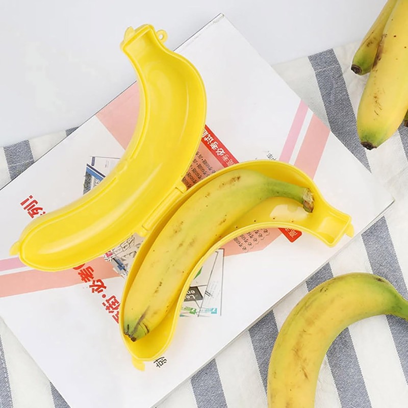 Jinshining Yellow Banana Protective Case Banana Protector Box Holder Banana