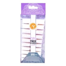 Mc Nails Tips 200 Pzas Punta En Arco Pronunciado Blanco