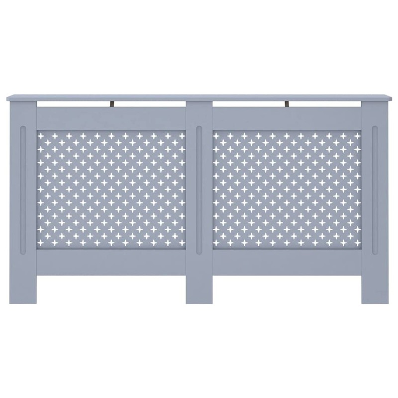 vidaXL Radiator Cover Anthracite 59.8" MDF Heater Heating Cover Storage