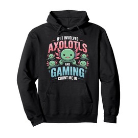 Gamer Kawaii Axolotl Anime Gift For Boys And Girls Pullover Hoodie