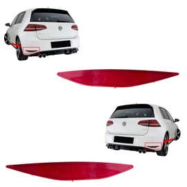 Pinochukka Pair of Rear Bumper Left Right Side Reflector Light Lamp Lens Marker Compatible with VW GOLF MK7 [2013-2017] 5G0945106 5G0945105
