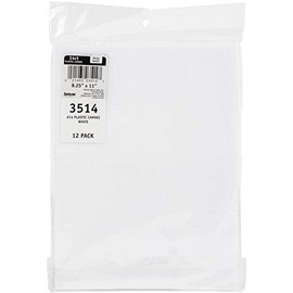 Design Works Crafts 14 Count Plastic Canvas Sheet - White/Pack of 12 (Sheet Size: 8¼" x 11")