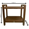 DecoTeak 24 Inch With LiftAide Arms Brown Waterproof Teak Wood