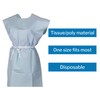 McKesson Exam Gown, Disposable - Open Back, Waist Tie, Short