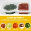 10 Sets Double Compartment Condiment Container with Lids, Reusable Snack