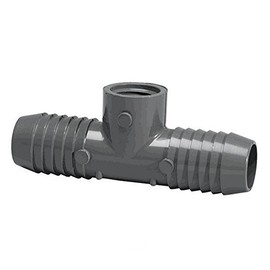 LASCO Poly, Comb Red Tee, 3/4in x 1/2in