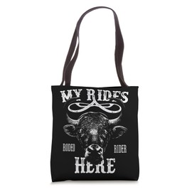 Bull Riding PBR Rodeo Bull Riders Cowboys Western Ranch Tote Bag