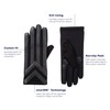 isotoner Men’s Spandex Touchscreen Cold Weather Gloves, Smartdri Charcoal, X-Large