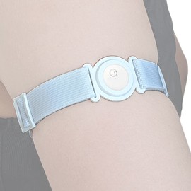 DiaBrothers Freestyle Libre 3 Fixation Strap Holder with Adjustable Bracelet – Holder: White – Bracelet: White – Size: M (25-35 cm)