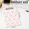 APIILVPQ Pink Clipboard，Bow Clipboards with Low Profile Clip for Office