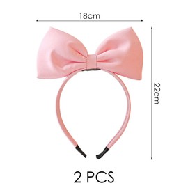 2 Large Bow Headbands, Classic And Fashionable, Simple Hair Accessories For Women, Interesting Shooting Props, Fixed Hairstyle Decorations.