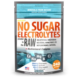 FAST LYTE No Sugar Electrolytes Powder in The Raw | Mix in Coffee, Soup, Juice, Water, Smoothies, Broth, Anything | No Sweeteners or Flavorings | Keto & Sugar Free | Non-GMO & Vegan