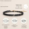 COAI Black Tourmaline Bracelet for Women, Layered Beaded Bracelet for