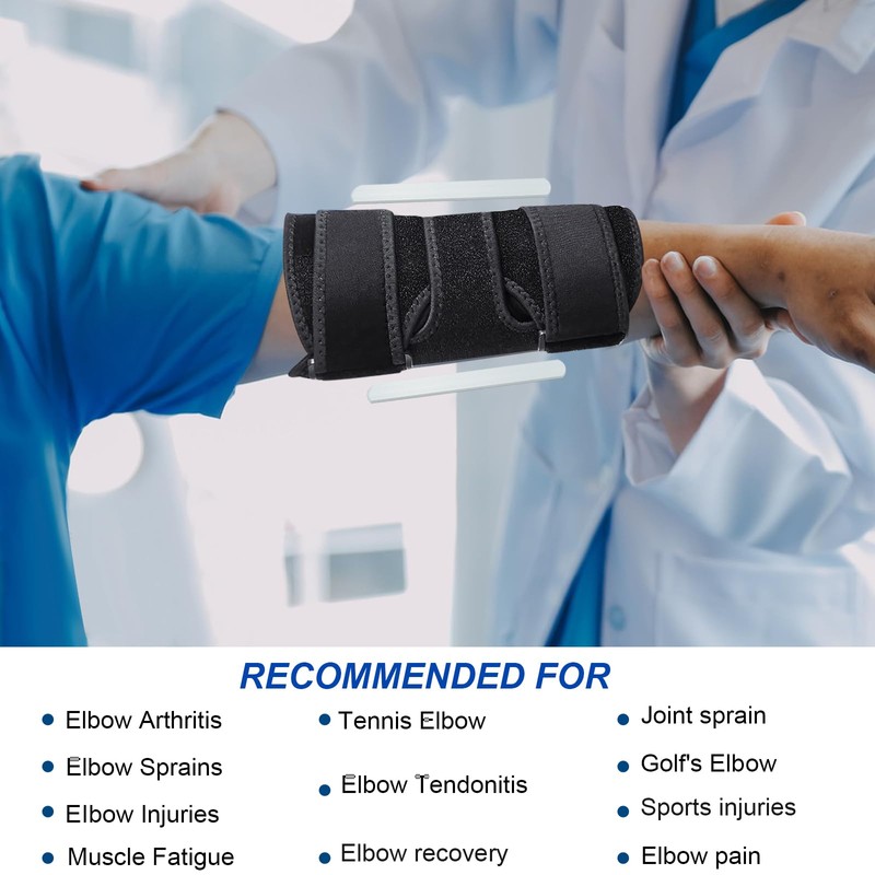 JASFLY Elbow Bandage Elbow with Removable Adjustable Metal Rails with