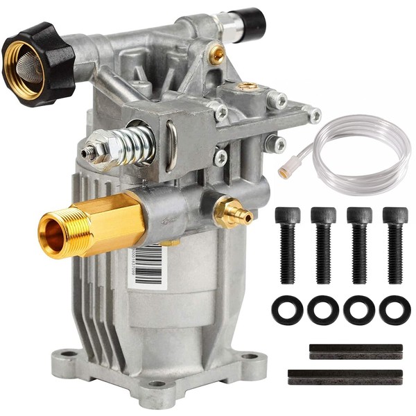 YAMATIC 3/4" Shaft Horizontal Pressure Washer Pump 3000 PSI @ 2.5 GPM Replacement Pump for Power Washer Compatible with Homelite, Troybilt, Simpson, Karcher Honda GC160 GC190 and etc.