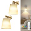 Maooght Battery Operated Wall Sconce Set of 2,Gold Rechargeable Wall