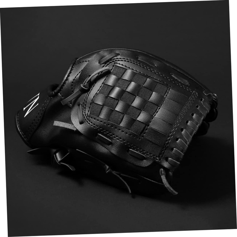Mikinona 1pc PU Softball Glove for Comfortable Shockproof Batting Pitcher
