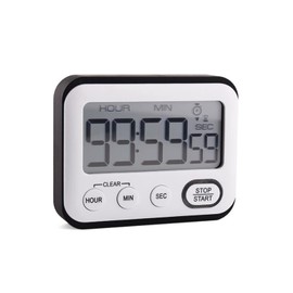 YFFSFDC Study Digital Timer Silent Stopwatch Large Screen Timer Kitchen Timer with Clock Alarm Function Small White