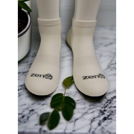 Zen Socks Men's Wool Silk Luxury Blend Socks, 3 Pairs Set, Short Socks, Sports, Arch Support, Antibacterial, Deodorizing, All Seasons, Business, White, Black, Gray