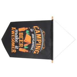 ABOOFAN Portable Triangle Camping Banner Decorative Triangle Flag for Outdoor Events and Parties Bright and Camping Decoration for Home Weddings Birthdays and Showers