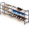 KEETDY Long 3 Tier Shoe Rack for Closet Wide Shoe