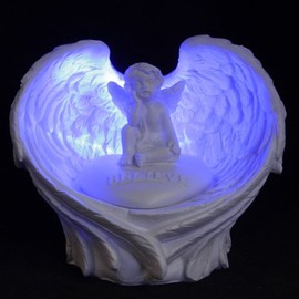 Puckator CHE64 Hope Dream Love Believe LED Angel Wings Cherub Stone