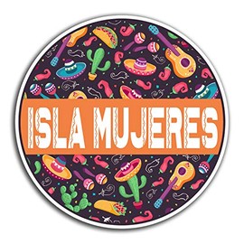 2 x 10cm Isla Mujeres Mexico Vinyl Stickers - Fun Sticker Laptop Luggage #32696 (10cm Wide)
