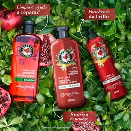 Herbal Essences Crema para Peinar Granada y Protena Vegana 300 ml - Fuerza y Brillo                                                                   