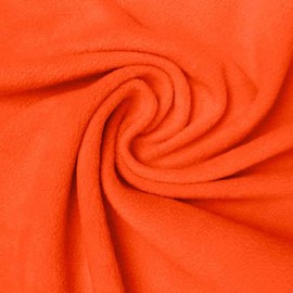 Polar Fleece Fabric Anti Pill, Fully Washable,150cm Wide, 4 Sizes (Orange, 50cm x 150cm)